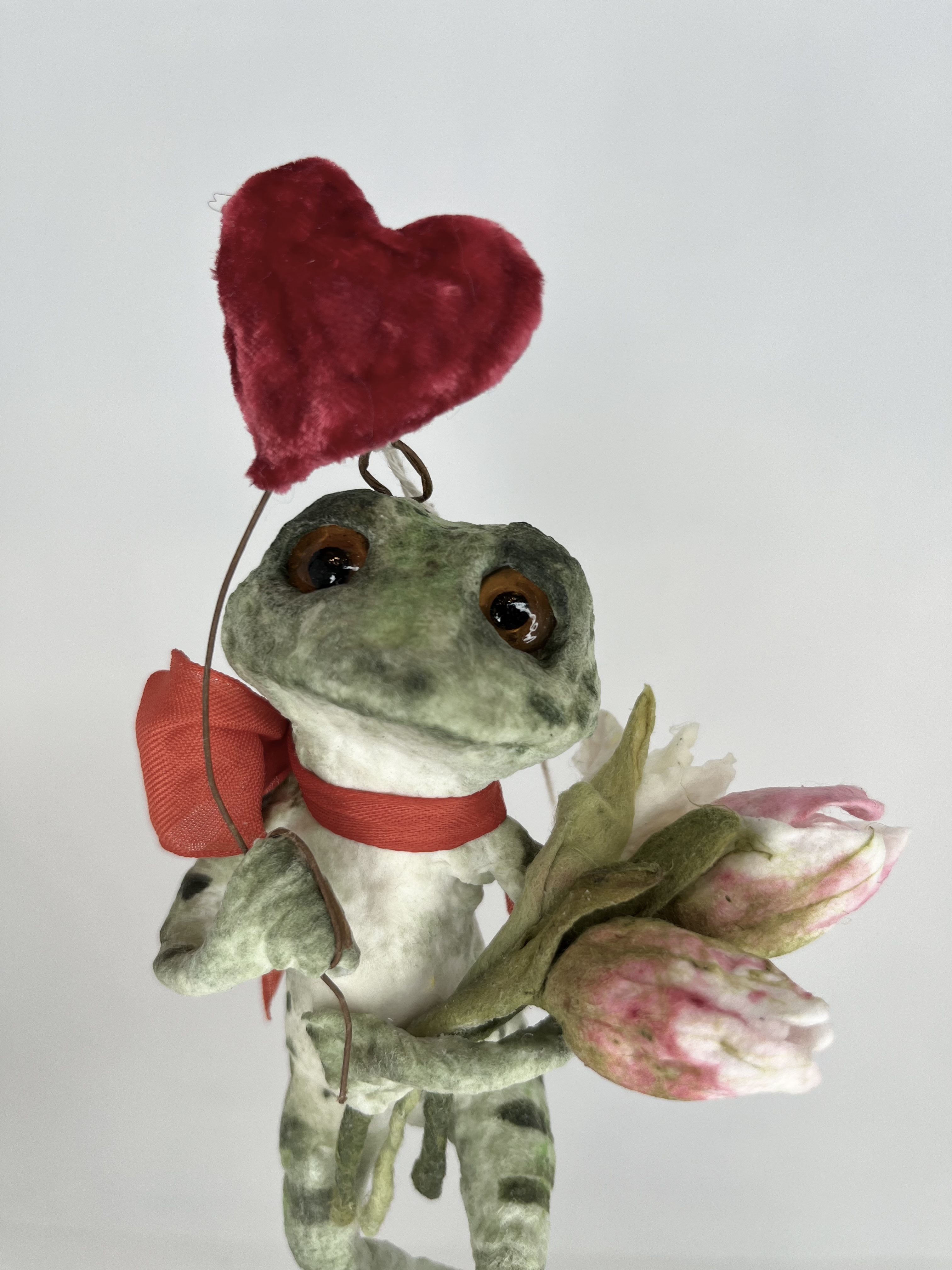 Spun cotton ornament Frog Boy Photo