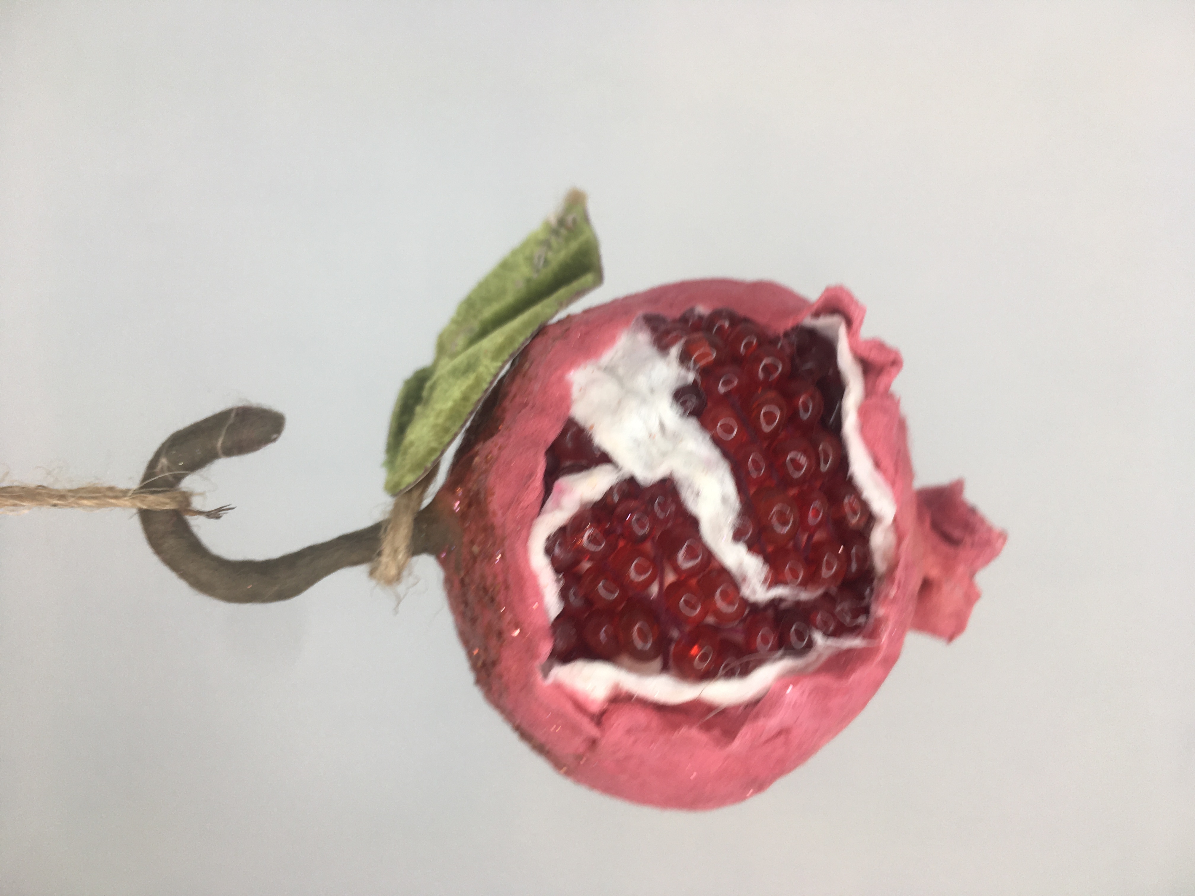 RTS Spun Cotton Vintage look Garden Fruit Pomegranate Christmas St.Valentine ornament Photo